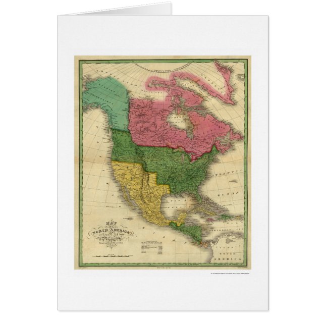 Map of North America by D.H. Vance 1826 (Front)