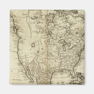 Map of North America Magnet