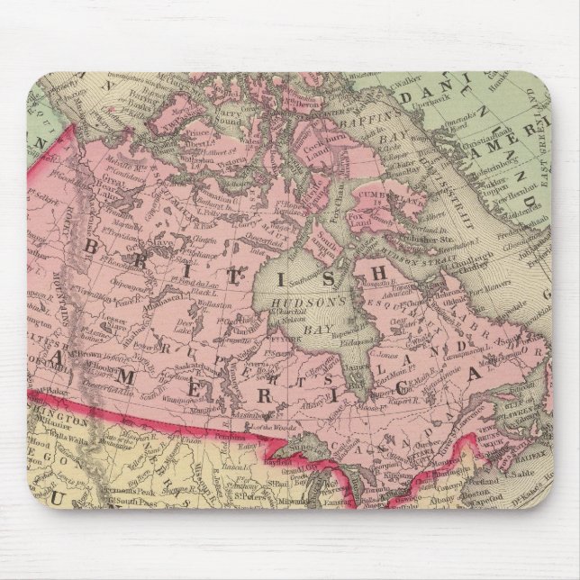 Map Of North America Mouse Pad (Front)
