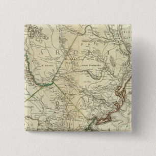 Map Of North And South Carolina 15 Cm Square Badge