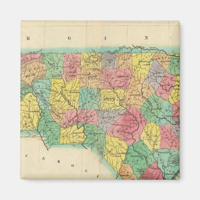 Map Of North Carolina Magnet (Front)