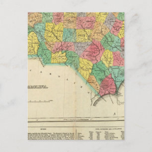 Map Of North Carolina Postcard