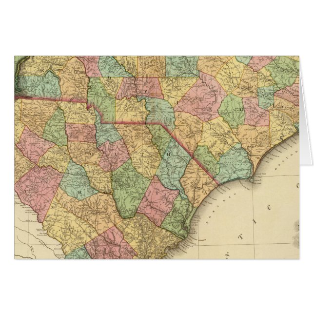 Map of North South Carolina (Front Horizontal)