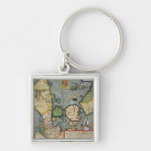 Map of Northern Europe, from 'Civitates Orbis Terr Key Ring
