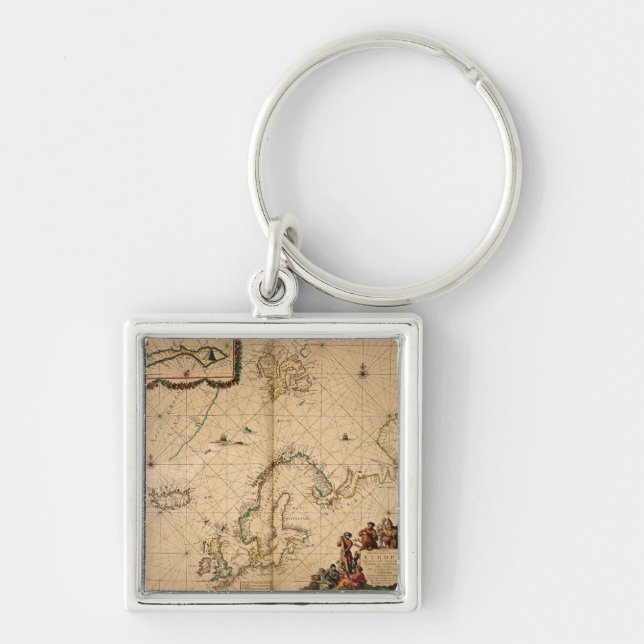 Map of Northern Europe Key Ring (Front)