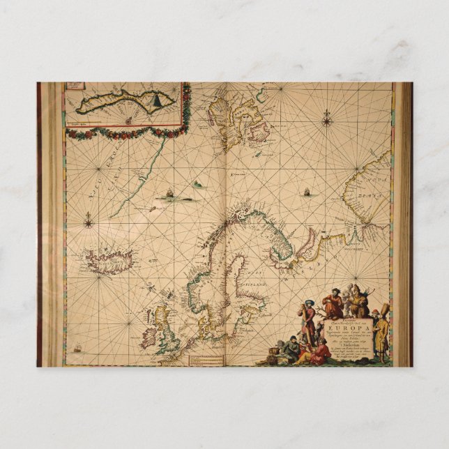 Map of Northern Europe Postcard (Front)