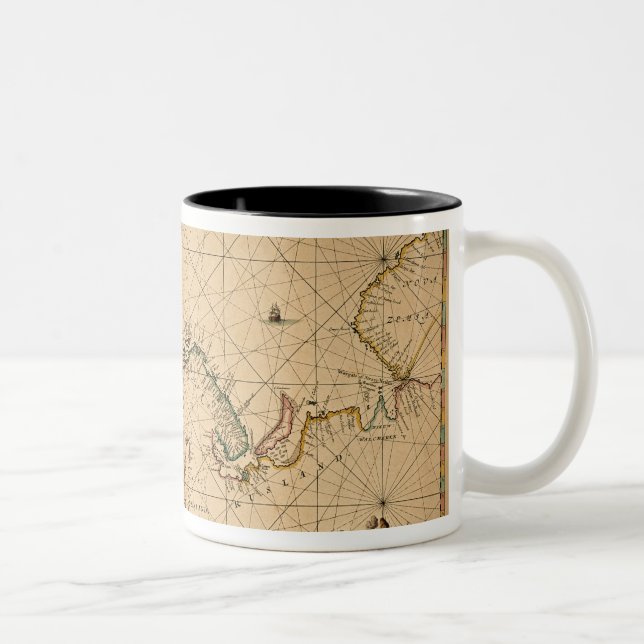 Map of Northern Europe Two-Tone Coffee Mug (Right)