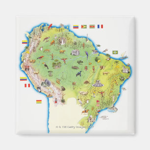 Map of Northern South America Magnet