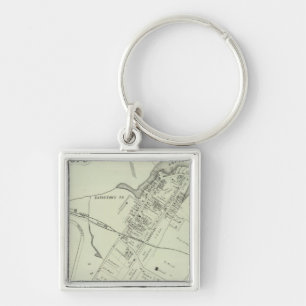 Map of Oceanport, NJ Key Ring