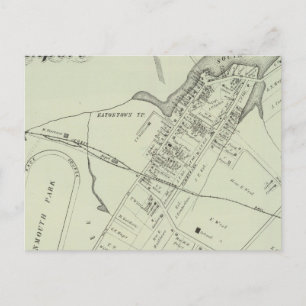 Map of Oceanport, NJ Postcard
