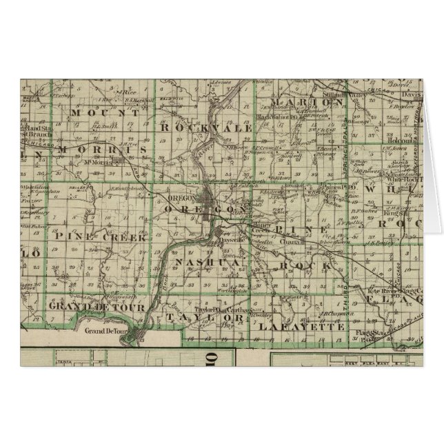 Map of Ogle County, Polo and Oregon (Front Horizontal)