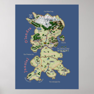 Map of Olandra & Junziel - Medium Poster