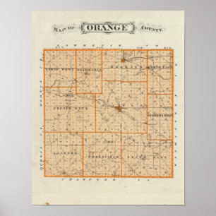 Map of Orange County Poster