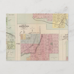 Map of Owatonna, Map of Mantorville, Minnesota Postcard