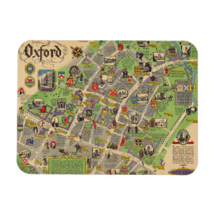 Map of Oxford, England (British Railways) Magnet