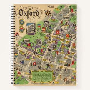 Map of Oxford, England (British Railways) Notebook
