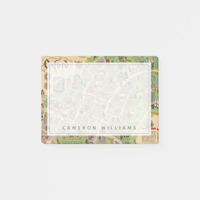 Map of Oxford, England (British Railways) Post-it Notes (Front)