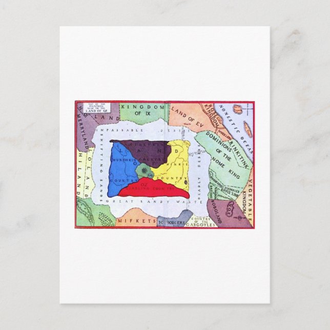 Map Of Oz Postcard (Front)