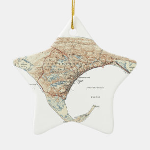 Map of P-town Ceramic Tree Decoration