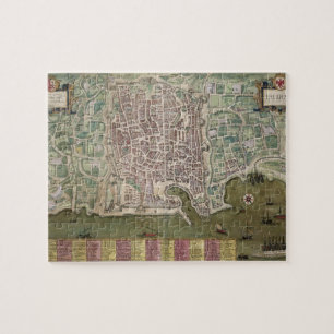 Map of Palermo, from 'Civitates Orbis Terrarum' by Jigsaw Puzzle