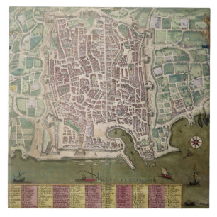 Map of Palermo, from 'Civitates Orbis Terrarum' by Tile