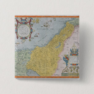 Map of Palestine 15 Cm Square Badge