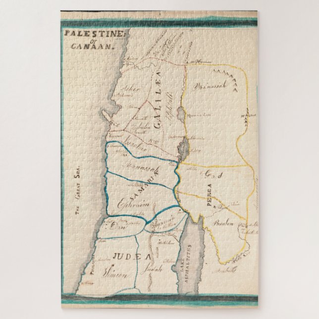 Map of Palestine or Canaan Jigsaw Puzzle (Vertical)