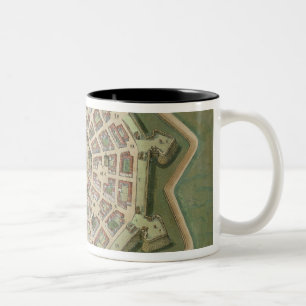 Map of Palma, from 'Civitates Orbis Terrarum' by G Two-Tone Coffee Mug