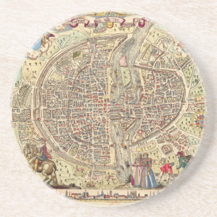 Map of Paris, 1576 Coaster
