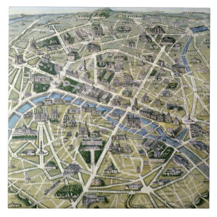Map of Paris during the period of the Grands Tile