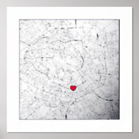   Map of Paris, France Modern Elegant Classy Gift