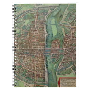 Map of Paris, from 'Civitates Orbis Terrarum' by G Notebook