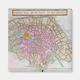 Map of Paris, June 1800 Magnet