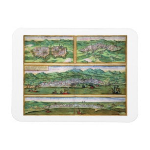 Map of Parma, Siena, Palermo, and Drepanum, from ' Magnet