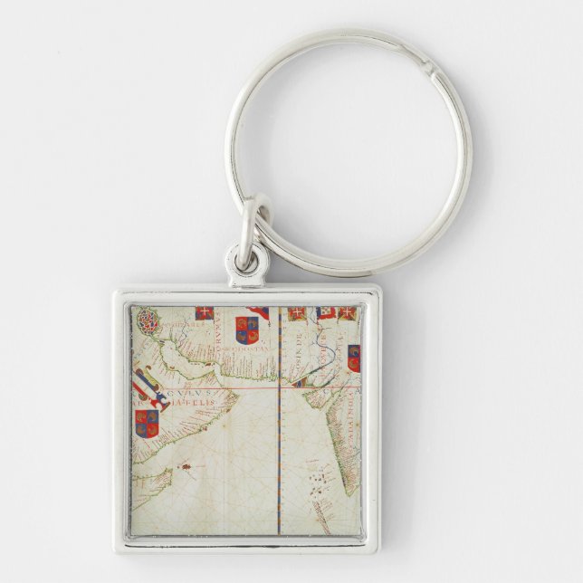 Map of Persia, Arabia and India Key Ring (Front)