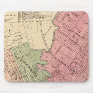Map of Petaluma City 1877 Mouse Pad
