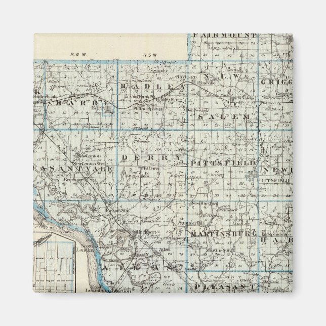 Map of Pike County and Pittsfield Magnet (Front)