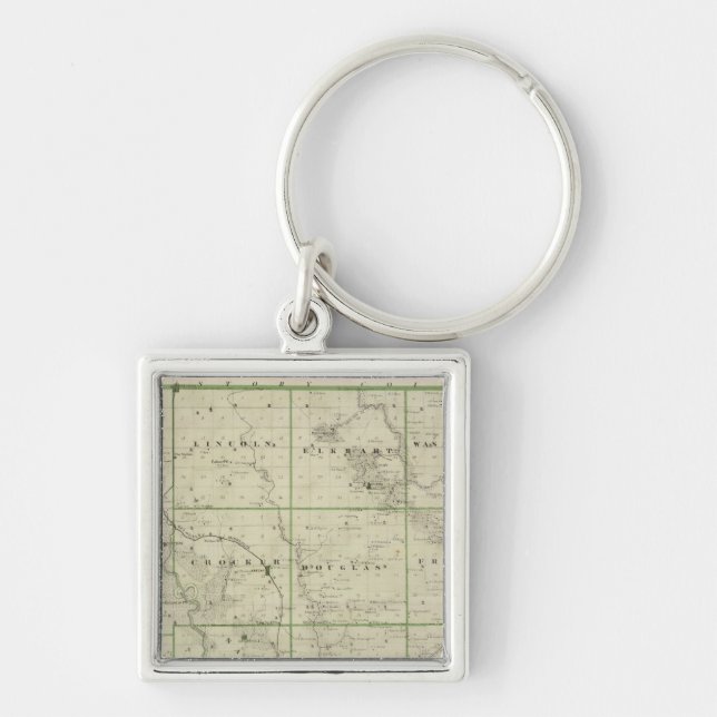 Map of Polk County, State of Iowa Key Ring (Front)