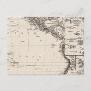 Map of Polynesia Postcard