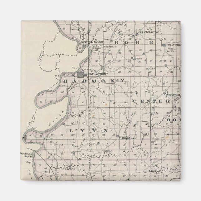 Map of Posey County Magnet (Front)
