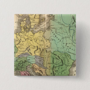 Map of Provinces in Roman Empire 15 Cm Square Badge