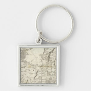 Map of Provinces of the United States Key Ring