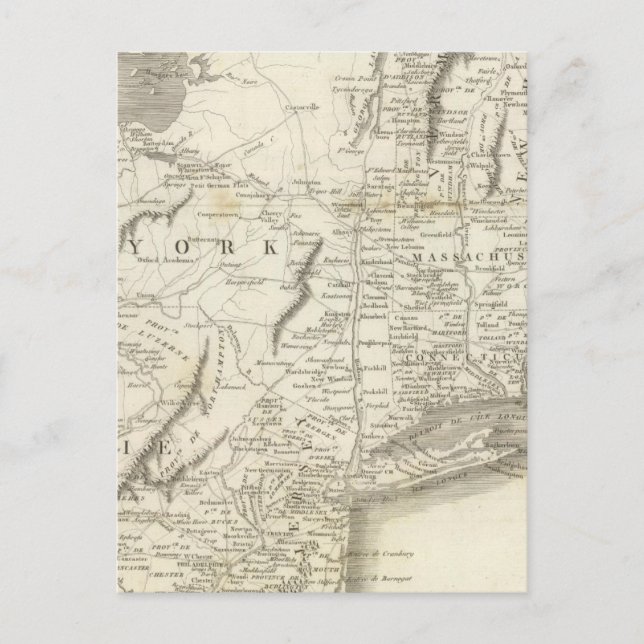 Map of Provinces of the United States Postcard (Front)