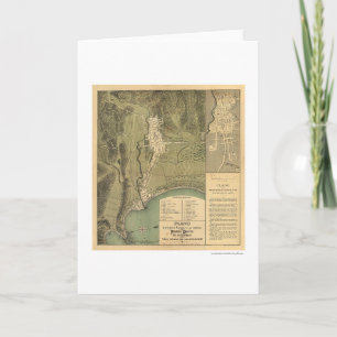 Map of Puerto Rico by Federico Drouyn 1888 Card