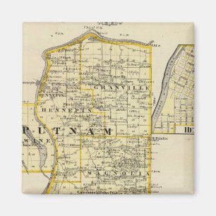 Map of Putnam and east part of Marshall counties Magnet