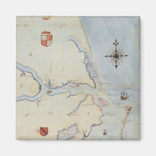 Map of Raleigh's Virginia Magnet