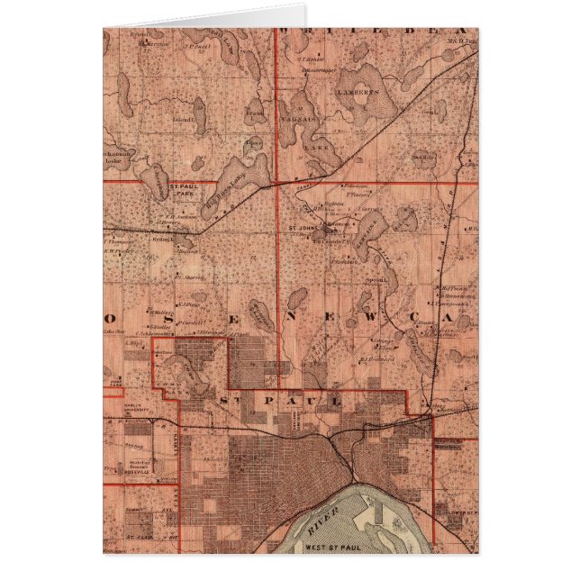 Map of Ramsey County, Minnesota (Front)