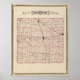 Map of Randolph County Poster
