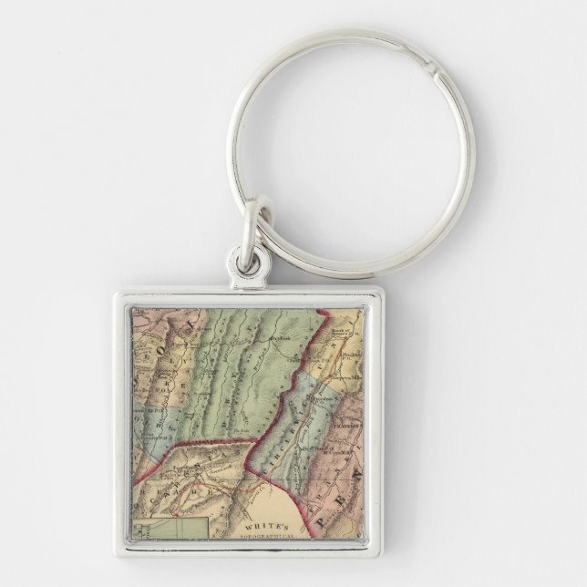 Map of Randolph, Pendleton counties Key Ring (Front)