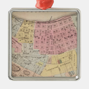 Map of Red Wing, Goodhue County, Minnesota Metal Ornament
